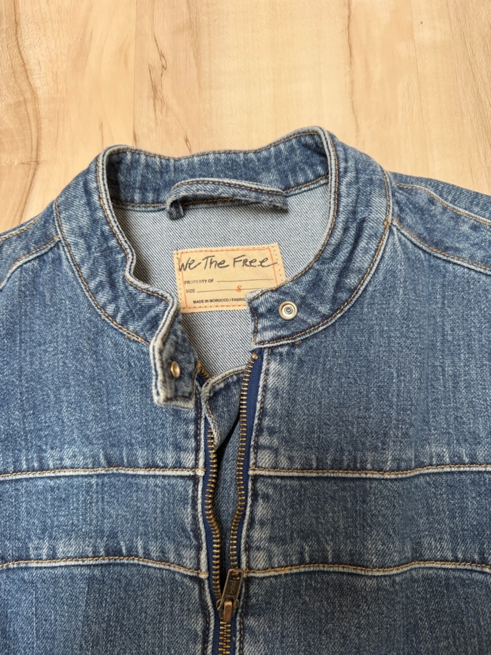 Free People Denim Moto Jacket - Picture 4 of 4